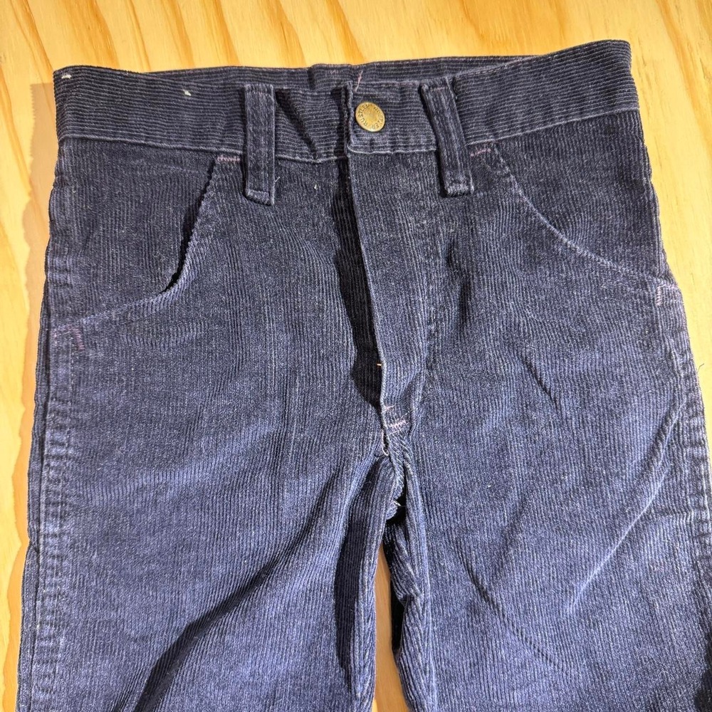 Rustler Boys Navy Blue Corduroy Slim Fit Pants Size 8 Slim Vintage R14BNVS
